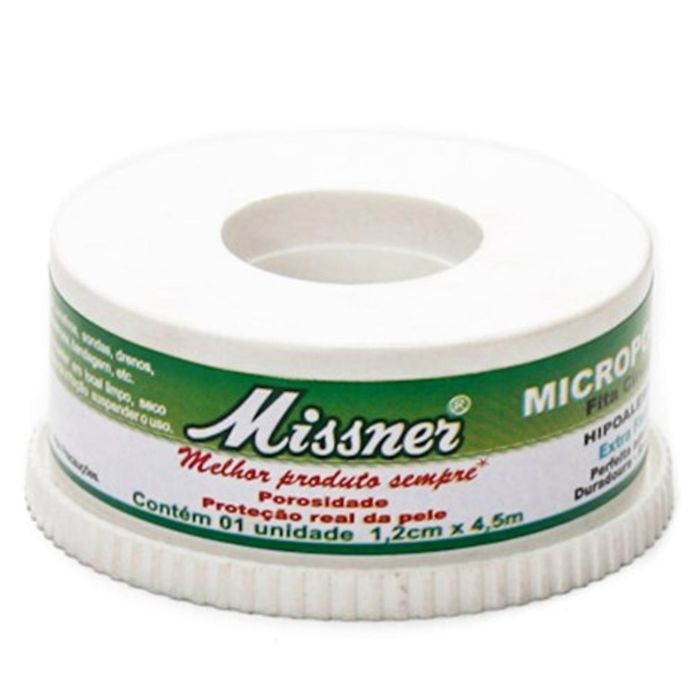 FITA MICROPOROSA MISSNER 1,2CM X 10M BEGE